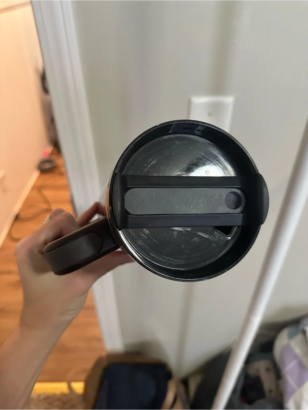 Black iridescent large water tumbler